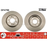 Тормозной диск TRW 3322937688814 1524359 R6 RH2 df4796 - Изображение 4