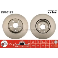 Тормозной диск TRW 1524542 Y585 DG 3322937967537 df6019s - Изображение 6