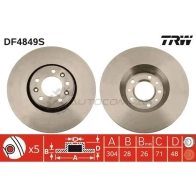 Тормозной диск TRW 1524399 3322937928606 df4849s SEE YOBL - Изображение 5