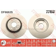 Тормозной диск TRW 1524853 3322938269289 D8 1CJ df6662s - Изображение 8