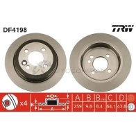 Тормозной диск TRW df4198 3322937320967 OW Y2TI 1524011 - Изображение 5