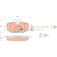 Тормозные колодки, комплект TRW 2Z4K73Q 240 08 1528185 gdb1601 - Изображение 7