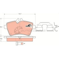 Тормозные колодки, комплект TRW 240 77 1528219 gdb1629 2V4NZ - Изображение 5
