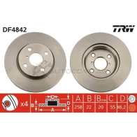 Тормозной диск TRW 3322937891764 1524395 07 8AEDM df4842 - Изображение 5