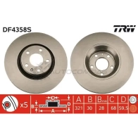 Тормозной диск TRW R 9YYZ 3322937518418 df4358s 1524162 - Изображение 6