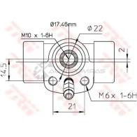 Рабочий тормозной цилиндр TRW 3322937002818 1521876 GYF1LT M bwc107 - Изображение 6