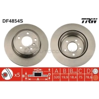 Тормозной диск TRW HA2WP 1T 3322937928675 1524404 df4854s - Изображение 5