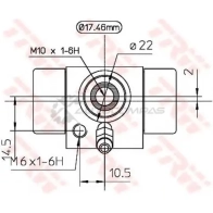 Рабочий тормозной цилиндр TRW bwc107a 1521877 3322937292660 1G17 IQC - Изображение 2