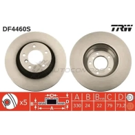 Тормозной диск TRW 1524247 3322937542277 2 LV6BL df4460s - Изображение 5