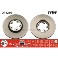 Тормозной диск TRW 2XYJAJ P df4216 3322937321131 1524026 - Изображение 5