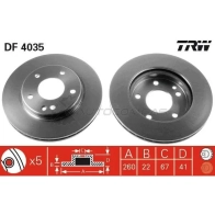 Тормозной диск TRW 1523872 df4035 FZ AVZG 3322937237364 - Изображение 5