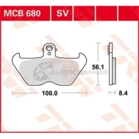 Тормозные колодки, комплект TRW 1543842 B M7QT 3322937222858 mcb680sv