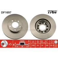 Тормозной диск TRW 1523438 3322936169703 df1697 VP2V3T N - Изображение 5