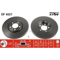 Тормозной диск TRW 47 6J9X 3322937237104 df4027 1523864 - Изображение 5
