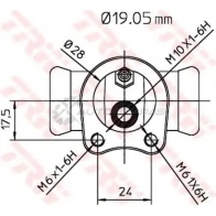 Рабочий тормозной цилиндр TRW M5XKXP N bwd119 3322937008285 1522024 - Изображение 2