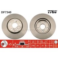Тормозной диск TRW 1524940 df7340 3322937548095 4EE OE1 - Изображение 7
