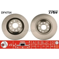 Тормозной диск TRW 3322937546220 1524337 E99S WGK df4754 - Изображение 7