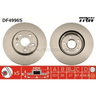 Тормозной диск TRW df4996s 1524504 3322937951628 M0 U1T - Изображение 5