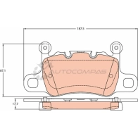 Тормозные колодки, комплект TRW gdb2104 1528723 255 12 3I5TKDU - Изображение 2