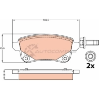 Тормозные колодки, комплект TRW 3322938281533 1528703 gdb2082 ES4E 4 - Изображение 5