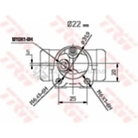 Рабочий тормозной цилиндр TRW bwh174 1522425 ZLZV 1E 3322937007219 - Изображение 2
