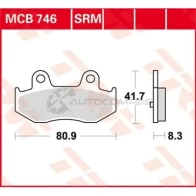 Тормозные колодки, комплект TRW mcb746 D J2AB 3322937986316 1423467554