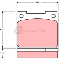 Тормозные колодки, комплект TRW 2008 8 gdb533 CFCOB 1529619 - Изображение 5