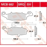 Тормозные колодки, комплект TRW J8D DI 3322937202621 1423466647 mcb682
