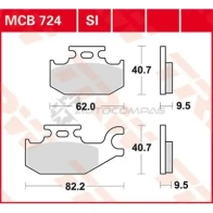 Тормозные колодки, комплект TRW 1423467514 3322937986248 SW HE0RZ mcb724