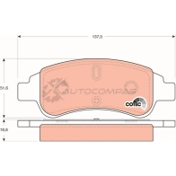 Тормозные колодки, комплект TRW AAZJFZ2 2410 1 1528143 gdb1563 - Изображение 6