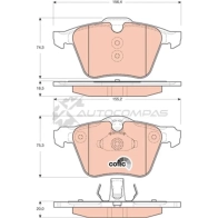 Тормозные колодки, комплект TRW gdb1684 7KX O6CT 3322937511761 1528291 - Изображение 5