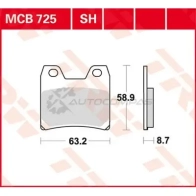 Тормозные колодки, комплект TRW 2K QBT4 3322937283903 mcb725sh 1423467517
