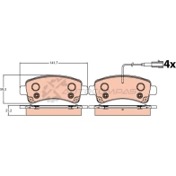 Тормозные колодки, комплект TRW ODG6 TCT 3322938314552 gdb2106 1528725 - Изображение 2