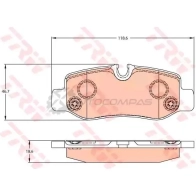 Тормозные колодки, комплект TRW ZI8E28Z 1528721 221 01 gdb2102 - Изображение 3
