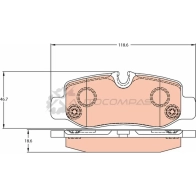 Тормозные колодки, комплект TRW ZI8E28Z 1528721 221 01 gdb2102 - Изображение 5