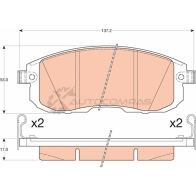 Тормозные колодки, комплект TRW ZEGA3X 2 1561 1529319 gdb3616 - Изображение 6