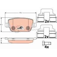 Тормозные колодки, комплект TRW gdb1732 1528354 BEICS 24 537 - Изображение 5