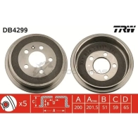 Тормозной барабан TRW db4299 F6M 90 3322937322428 1523079 - Изображение 4
