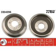 Тормозной барабан TRW 3322937075638 db4096 1522870 FYL UU0 - Изображение 5