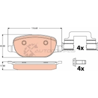 Тормозные колодки, комплект TRW gdb2129 XX857B 1528746 23 811 - Изображение 2