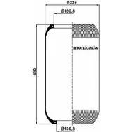 Пневмобаллон MONTCADA ZIYG4T 0161300 IRJM Q Volkswagen Passat (B7) 5 2010 – 2015