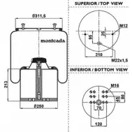Пневмобаллон MONTCADA 73DVN A 0163150 1232784365 D9P0WJF
