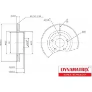 Тормозной диск DYNAMATRIX DBD1169 XJRV3 W94P6D C 1232905630