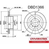 Тормозной диск DYNAMATRIX T96SDGN BCY JOVR DBD1366 1232907190
