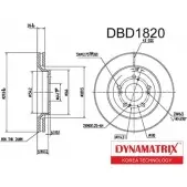 Тормозной диск DYNAMATRIX DBD1820 Z5VE4RU 1232910570 W GSL59K