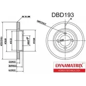 Тормозной диск DYNAMATRIX JMV0JI DBD193 2J 7DVJA 1232910990