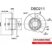 Тормозной диск DYNAMATRIX 1232911340 DBD211 ZSDOW 43 HVSW