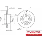 Тормозной диск DYNAMATRIX 1232915716 R80 XS6 DBD860 1VJ9PG9