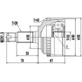 Шрус граната DYNAMATRIX Y8QT 7 P6LZIT8 1232940318 DCV823002