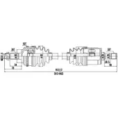 Приводной вал DYNAMATRIX M C2YZZO X4SVC DDS223097 1232949650